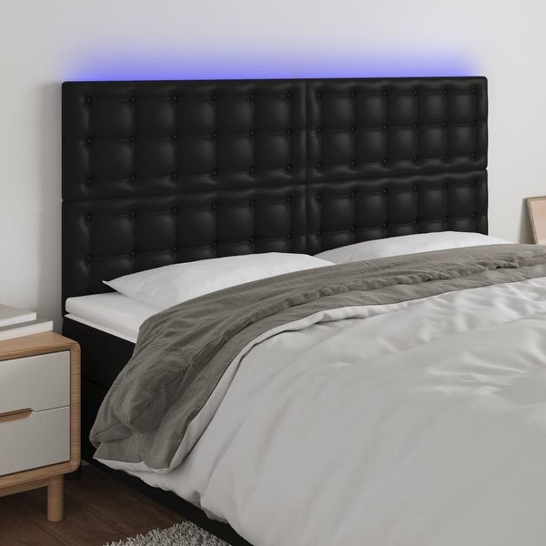 vidaXL LED Headboard Black 39.4