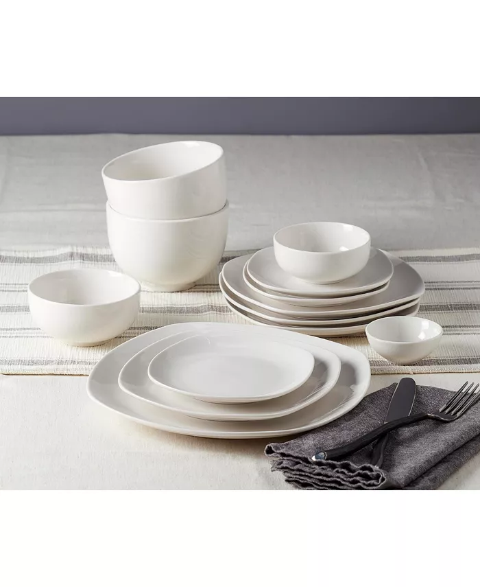 Tabletops Unlimited Inspiration by Denmark Soft Square 42 Pc. Dinnerware Set Service for 6