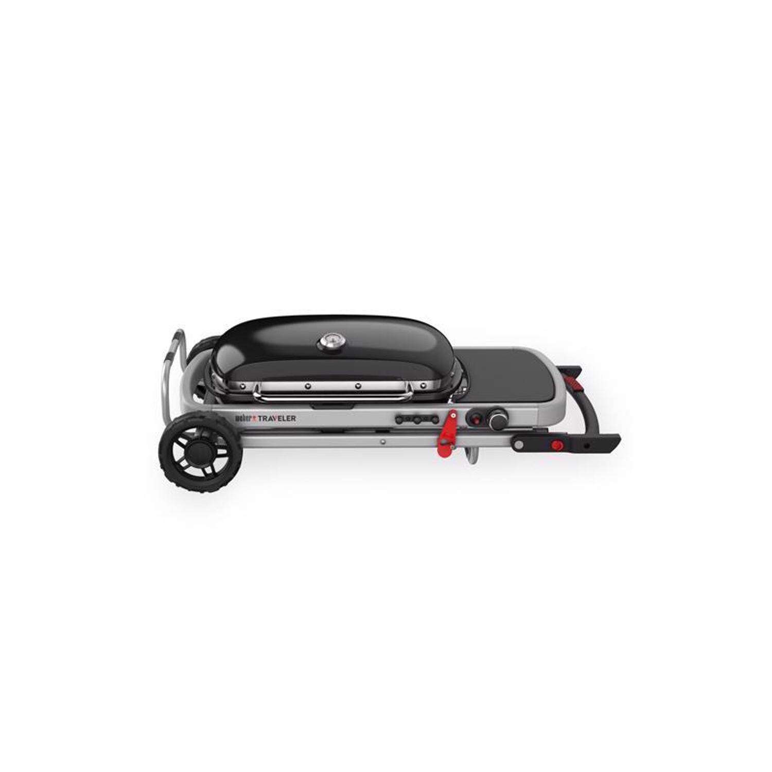 Weber Traveler 1 Burner Liquid Propane Portable Grill Black