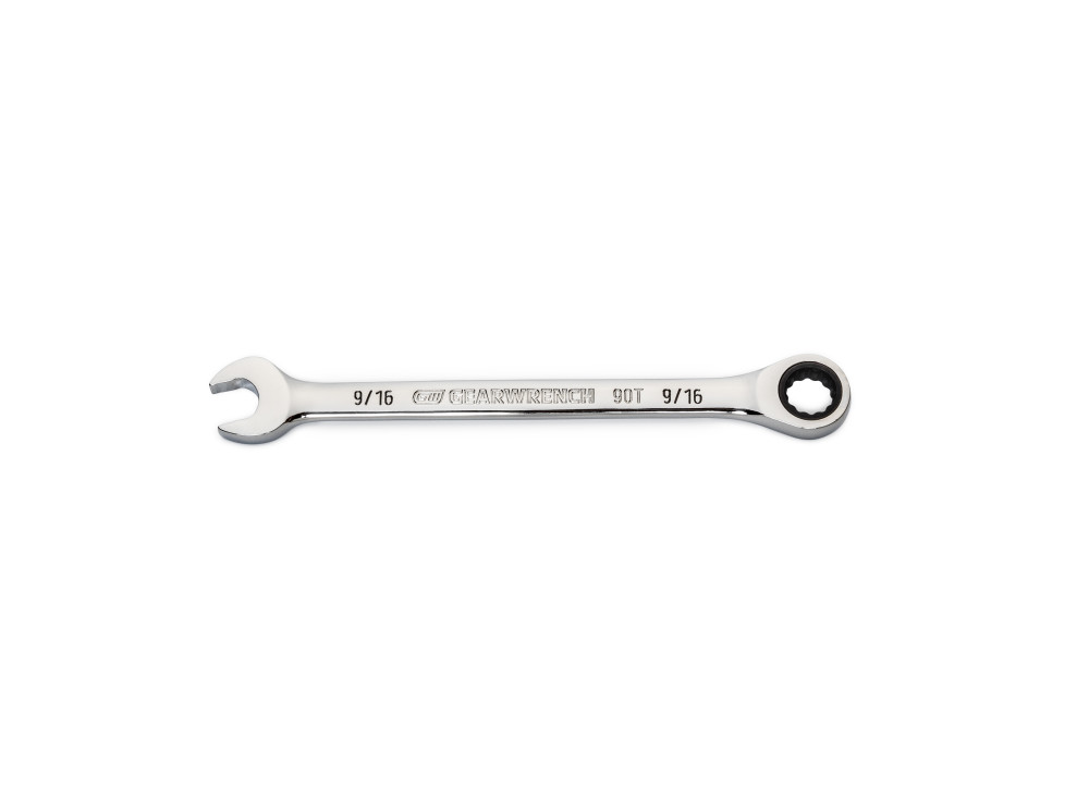 9/16 90T 12 Point Ratcheting Combination Wrench