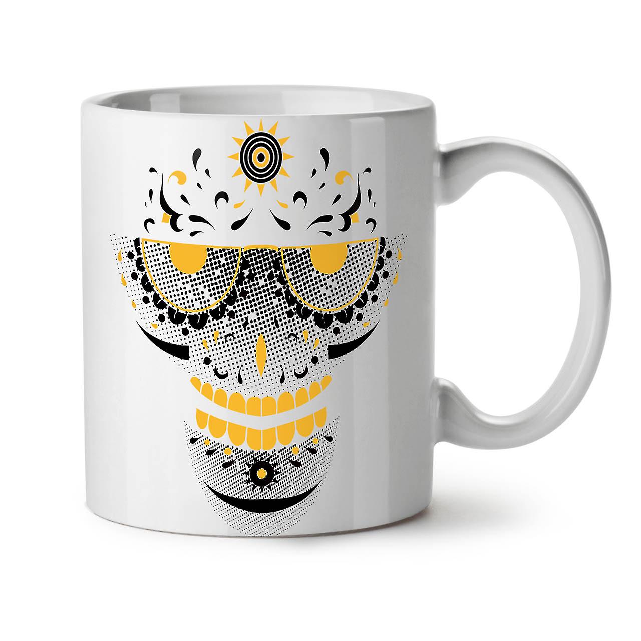 Head Face Skull NEW White Tea Coffee Ceramic Mug 11 oz | Wellcoda