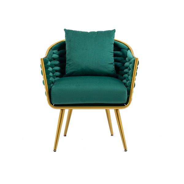 Upholstered Velvet Accent Chair Armchair for Living Room