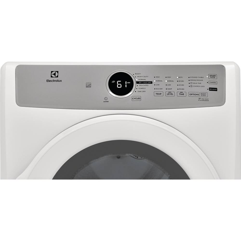 Electrolux 8 cu. ft. Electric Dryer Front Load in White ELFE7337AW