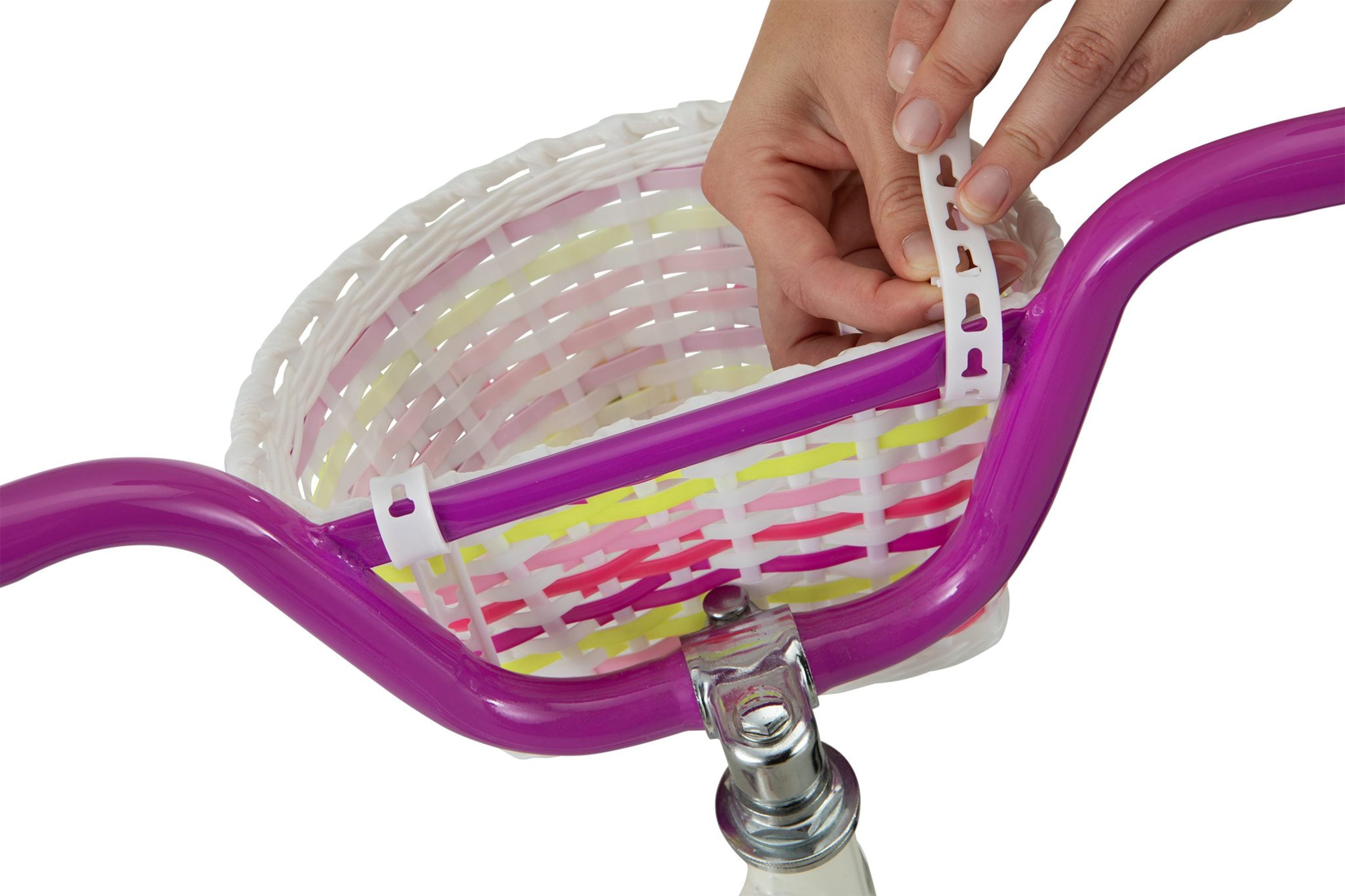 Schwinn Kid's Bicycle Basket with LED Flowers， Pink