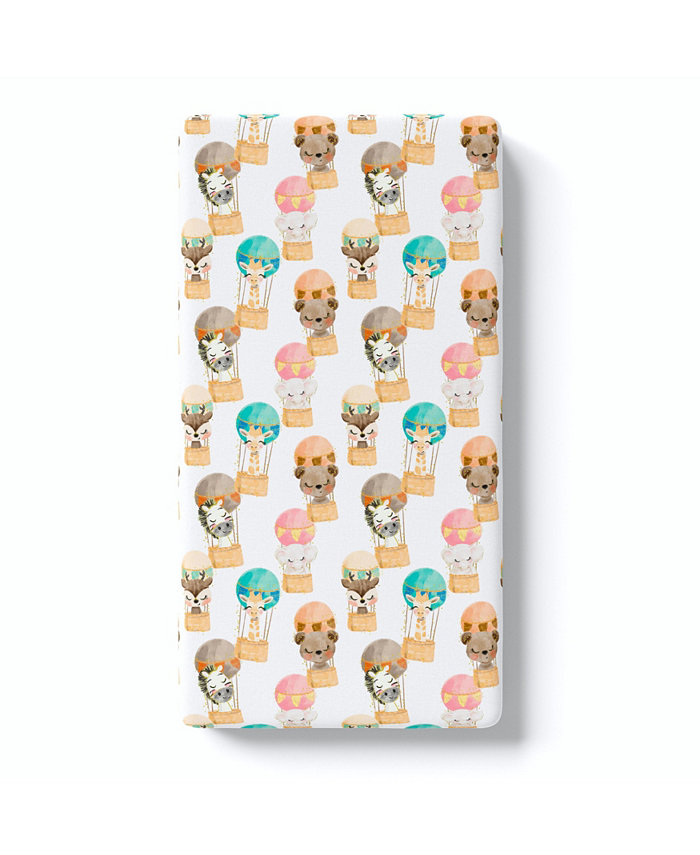 Honey Lemonade Super Soft Fitted Crib Sheet - Hot Air Balloon