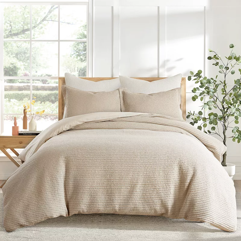 Levtex Home Cloud Waffle Taupe Duvet Set