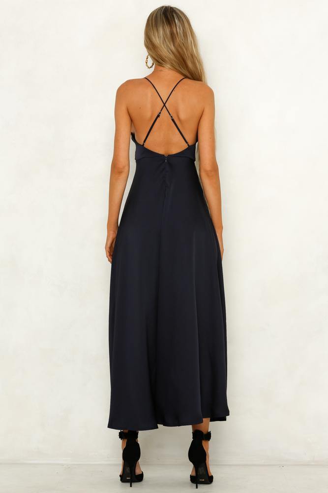 Hard To Deny Maxi Dress Navy