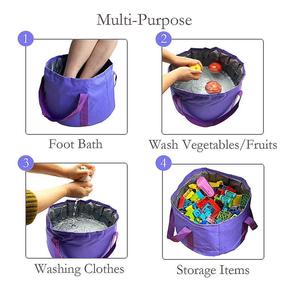 21l Collapsible Foot Basin， Portable Foot Bath Tubs For Soaking Feet， Foot Spa， Outdoor Folding Bucket For Camping Hiking Fishing Washing