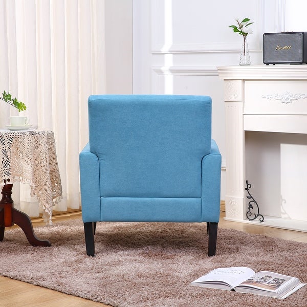 Button Tufted Upholstered Arm Chairs Comfy Reading Accent Chairs Sofa with Resilient Sponge Cushions， for Living Room， Bedroom