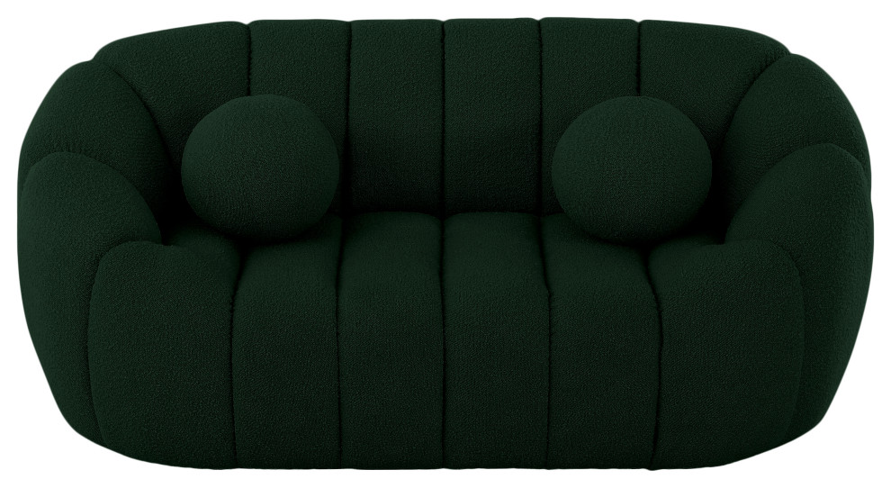 Elijah Boucle Fabric Upholstered Chair   Contemporary   Loveseats   by Meridian Furniture  Houzz