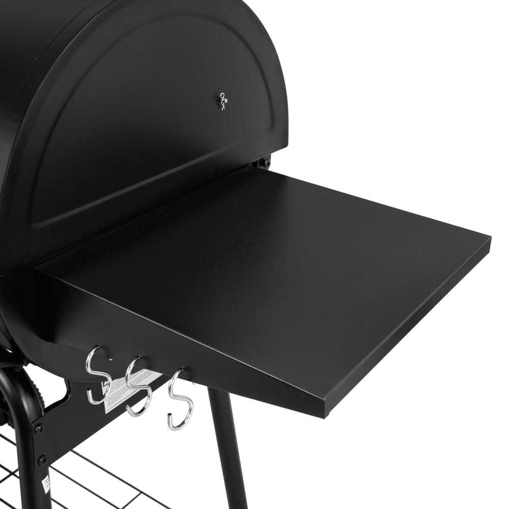 Royal Gourmet Charcoal Grill with Offset Smoker and Side Table in Black plus a Cover