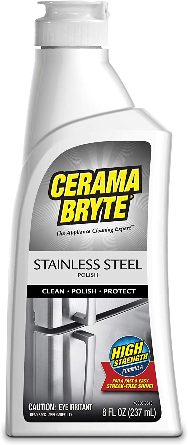 Cerama Bryte Full Kitchen Kit: Cooktop Cleaner， Stainless Steel Cleaner