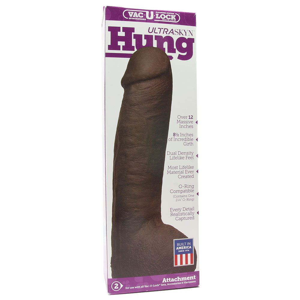 Hung ULTRASKYN Vac-U-Lock Dildo in Brown