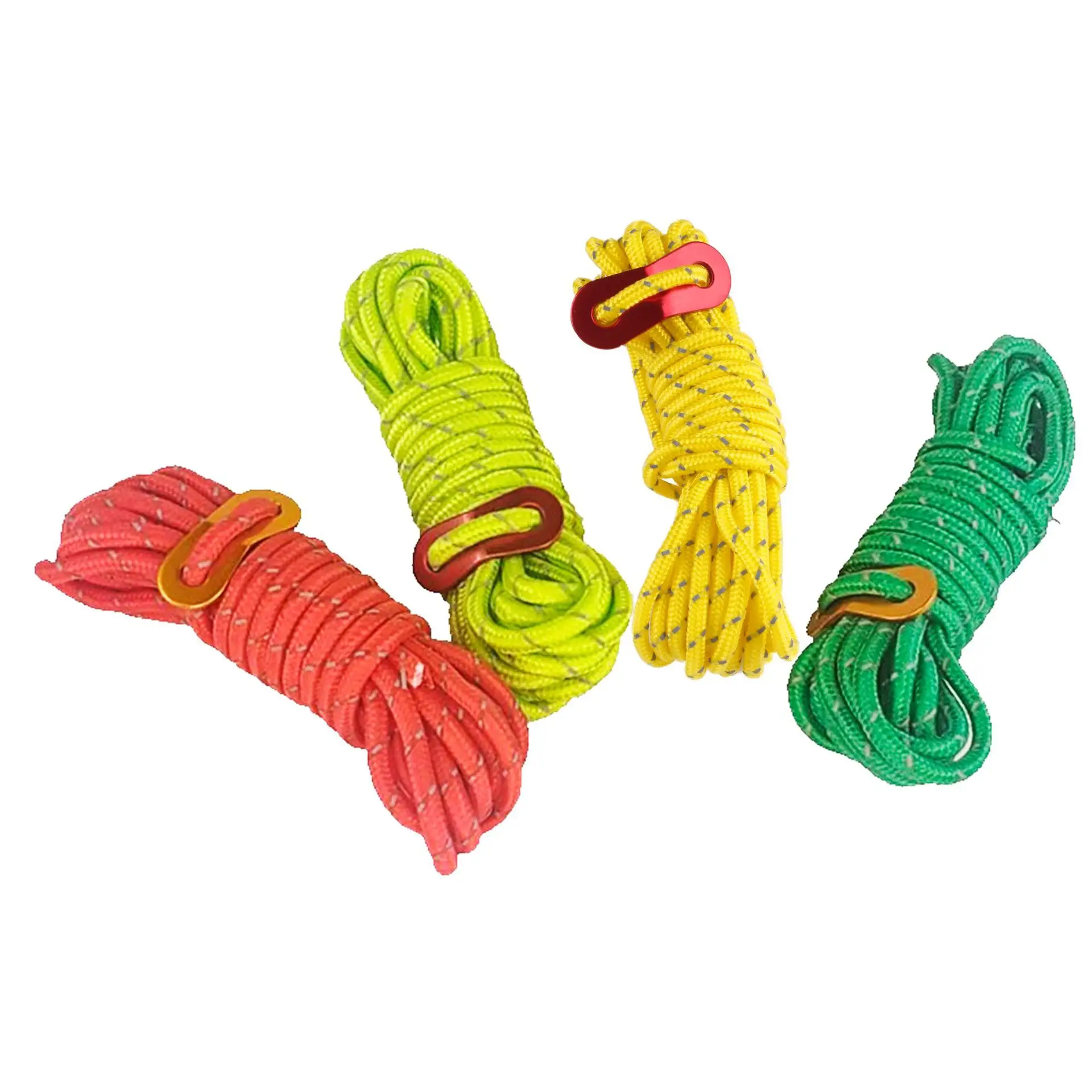 4mm Outdoor Guy Lines Tent Cords Lightweight Reflective Camping Rope with Aluminum Guylines for Tent Tarp  Canopy Shelter Hiking