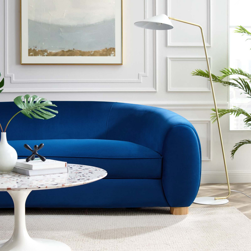 Abundant Performance Velvet Sofa   Contemporary   Sofas   by GwG Outlet  Houzz