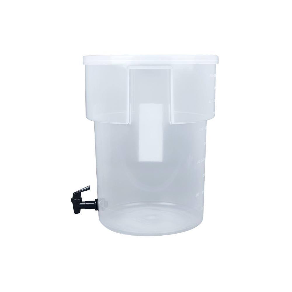 Carlisle 5 Gal. Polypropylene Beverage Dispenser with Lid and Faucet See-Thru 220930