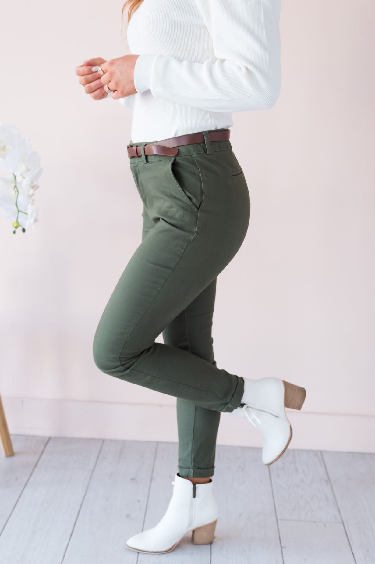 Optimistic Thoughts Modest Twill Pants