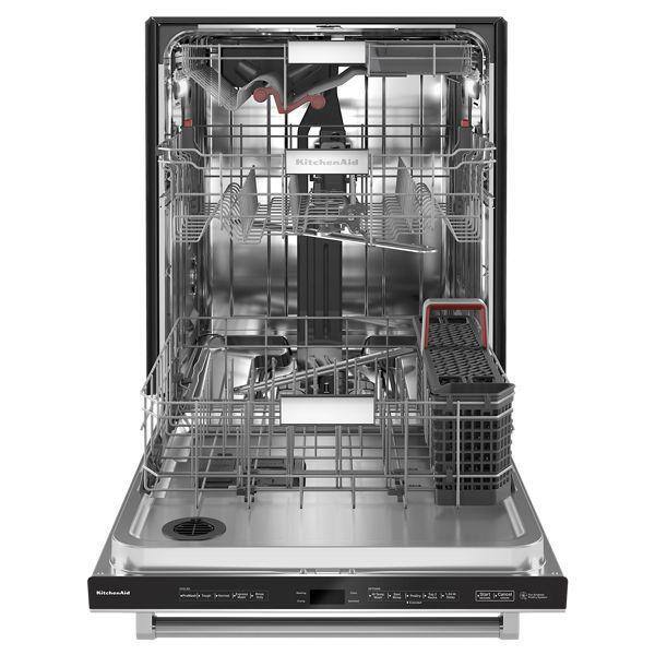 KitchenAid 24 in. PrintShield Stainless Steel Top Control Built-in Tall Tub Dishwasher with Stainless Steel Tub 44 dBA KDTM704KPS