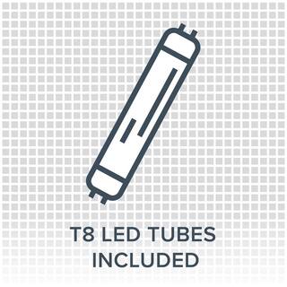 EnviroLite 8 ft. 56-Watt T8 LED Tube White Strip Light Fixture 5000K 7200 Lumens ST804T81850