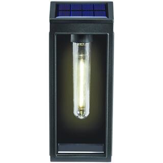 Hampton Bay Solar Black LED Outdoor Wall Light 10 Lumens 92350-904