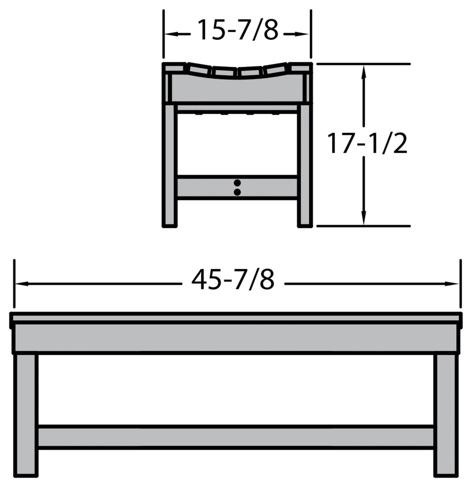 Sequoia Weldon 4  x27Backless Picnic Bench   Transitional   Outdoor Benches   by highwood  Houzz