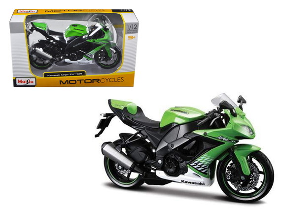 Maisto 2010 Kawasaki Ninja ZX 10R Green 1/12 Dieca...