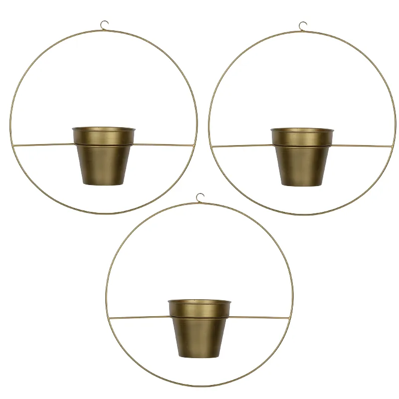 Quality Assured Metal Small Size Hanging Planter Premium Quality Wall Mounted Flower Pots   Planters Supply From India