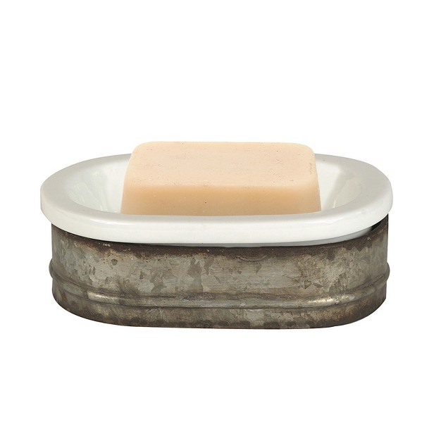 Metal amp Stoneware Soap Dish Storied Home