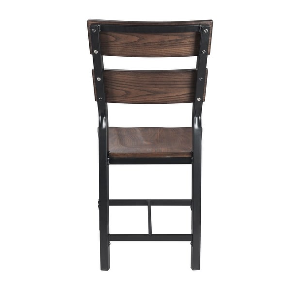 Mariatu Side Chair (Set-2) with Curved Ladder Back， Contoured Seat and Tapered Legs