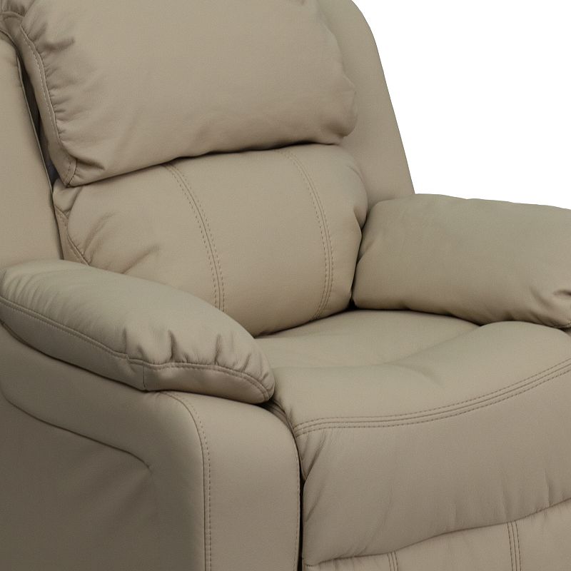 Kids Flash Furniture Deluxe Storage Arms Padded Recliner Chair