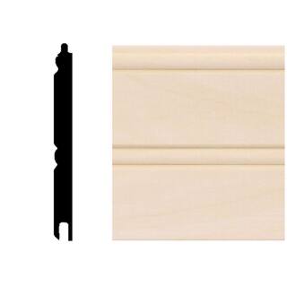 HOUSE OF FARA 516 in. x 3-18 in. x 96 in. Basswood Tongue and Groove Wainscot Paneling 96B