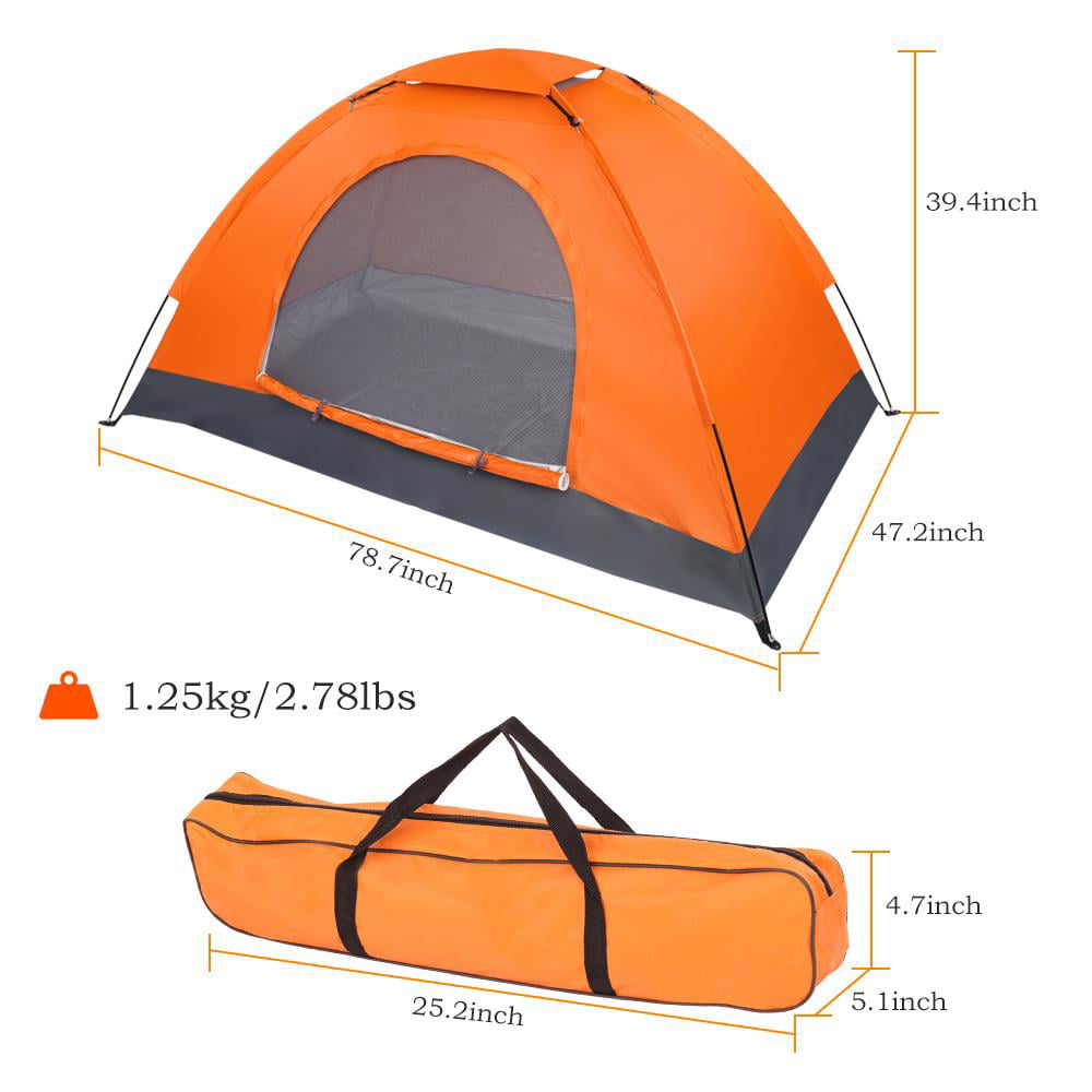 UBesGoo Automatic Pop Up Tent Waterproof Oxford Fabric Orange