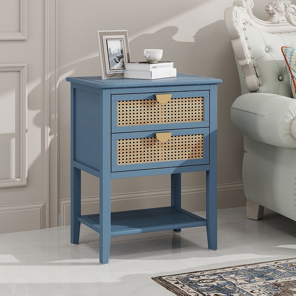 Modern Nightstand with 2 Drawers Side Table/Sofa Table/End Table