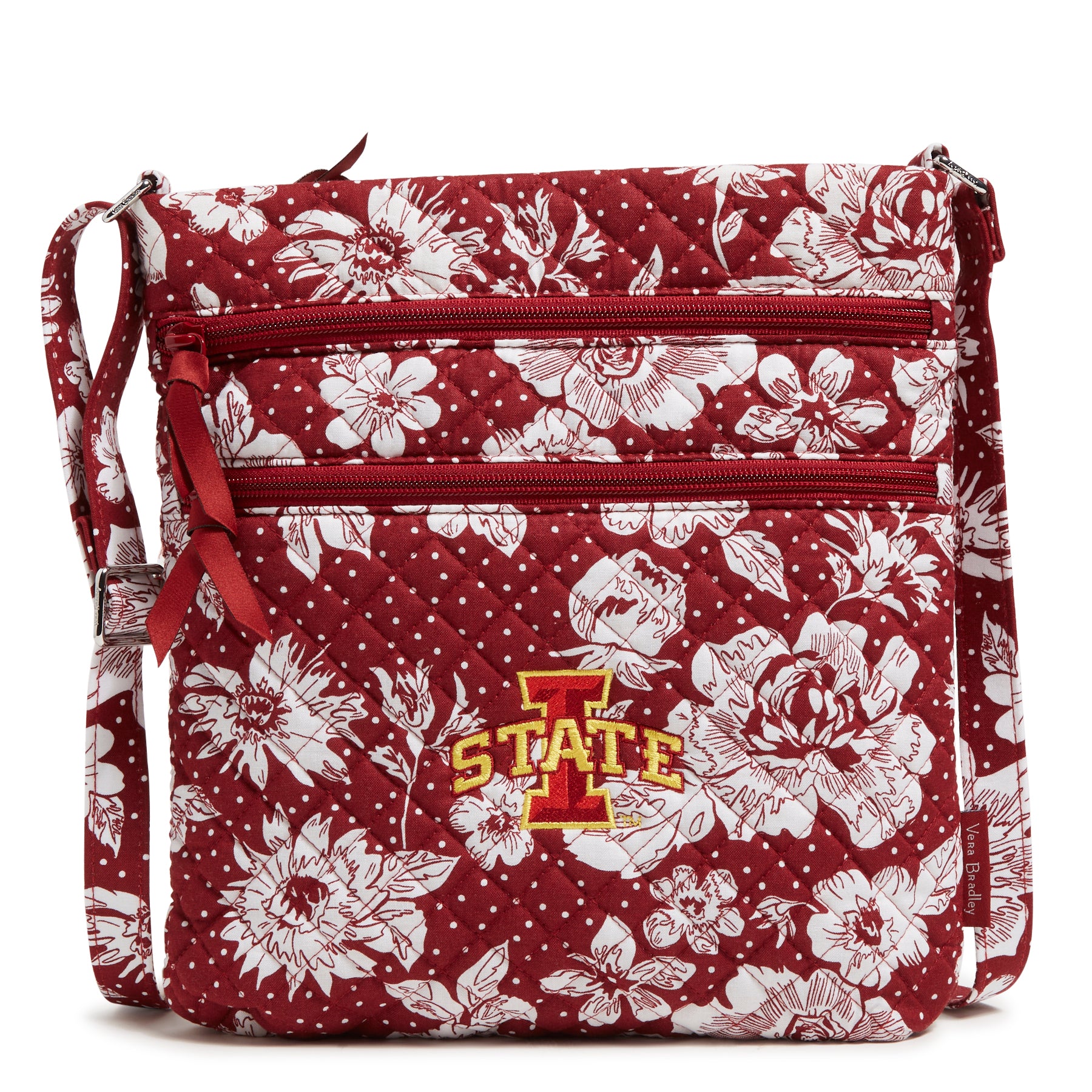 Collegiate Triple Zip Hipster Crossbody Bag