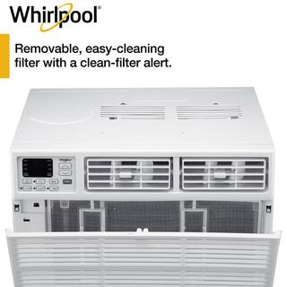 Whirlpool Energy Star 6000 BTU 115-Volt Window-Mounted Air Conditioner w Remote Digital Display DehumidifierTimer 250 sq.ft. WHAW061BW