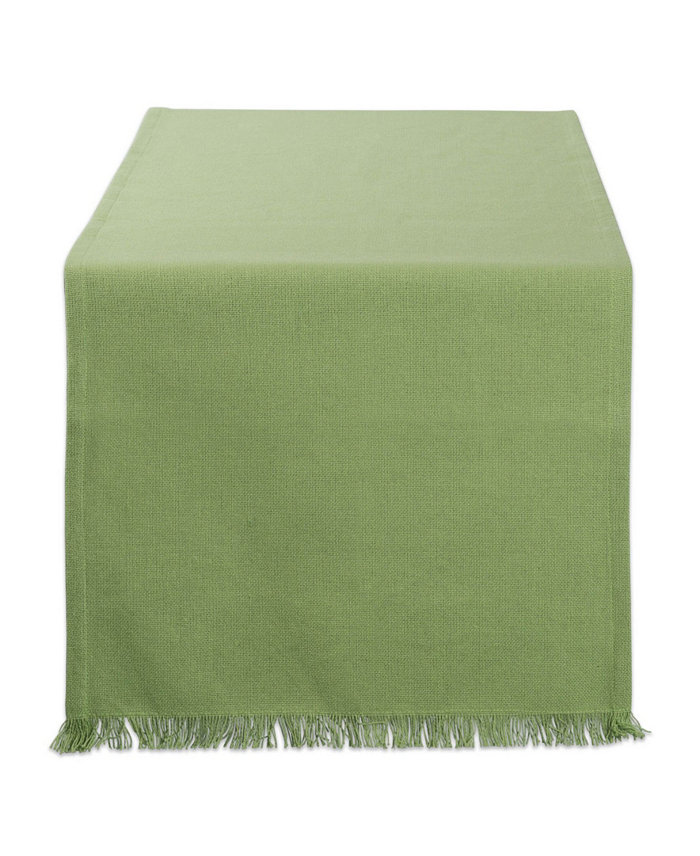 Design Imports Solid Heavyweight Fringed Table Runner