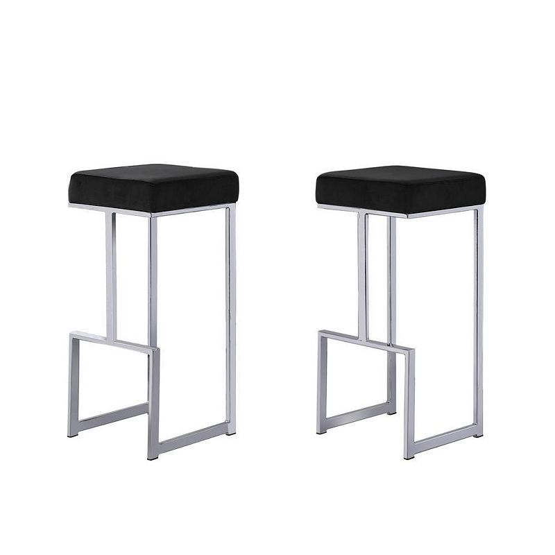 Best Master Furniture Dorrington Velvet Backless Bar Stool (Set of 2)