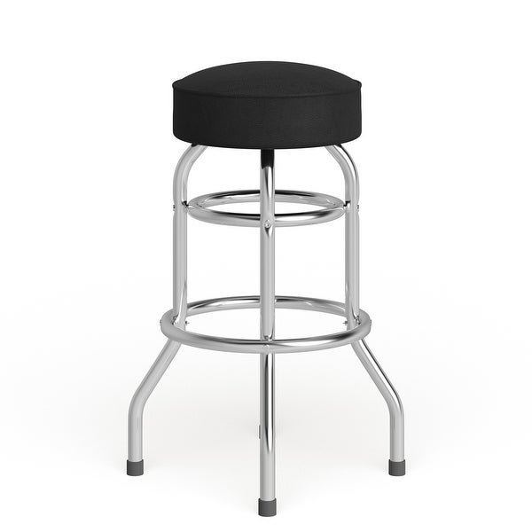 Double Ring Chrome Barstool