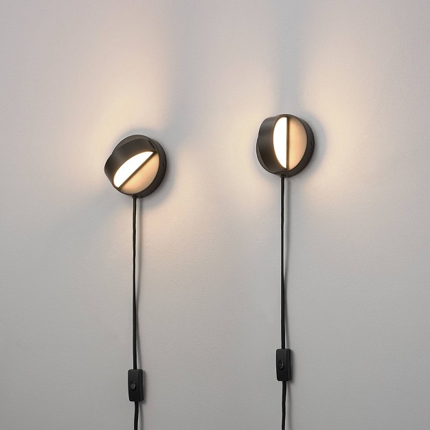 2pk Magnus Led Integrated Wall Sconces Globe Electric