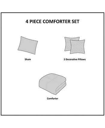 Intelligent Design Lillie 4-Pc. Comforter Set， Twin Twin XL