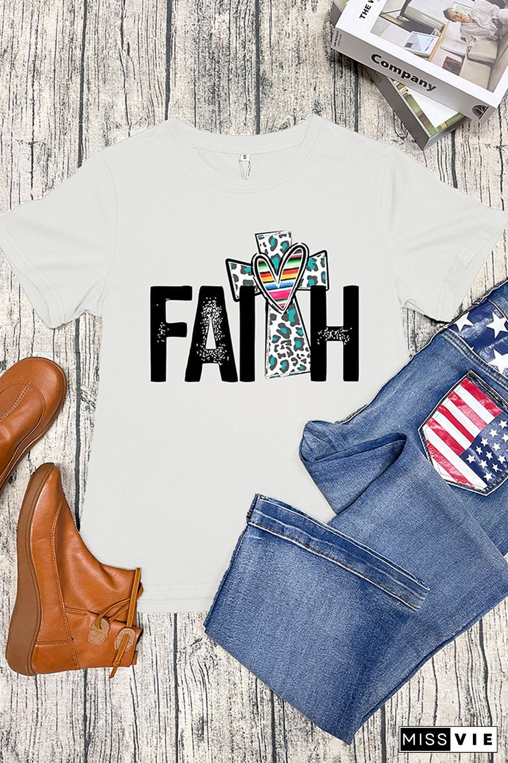 Faith Short Sleeve Graphic Tee Wholesale