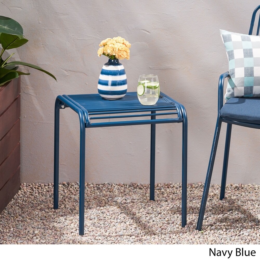 Boston Outdoor Modern Side Table by Christopher Knight Home