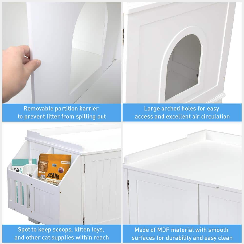 COZIWOW Large Cat House Litter Box Enclosure Hidden Kitty Washroom CW12U0482