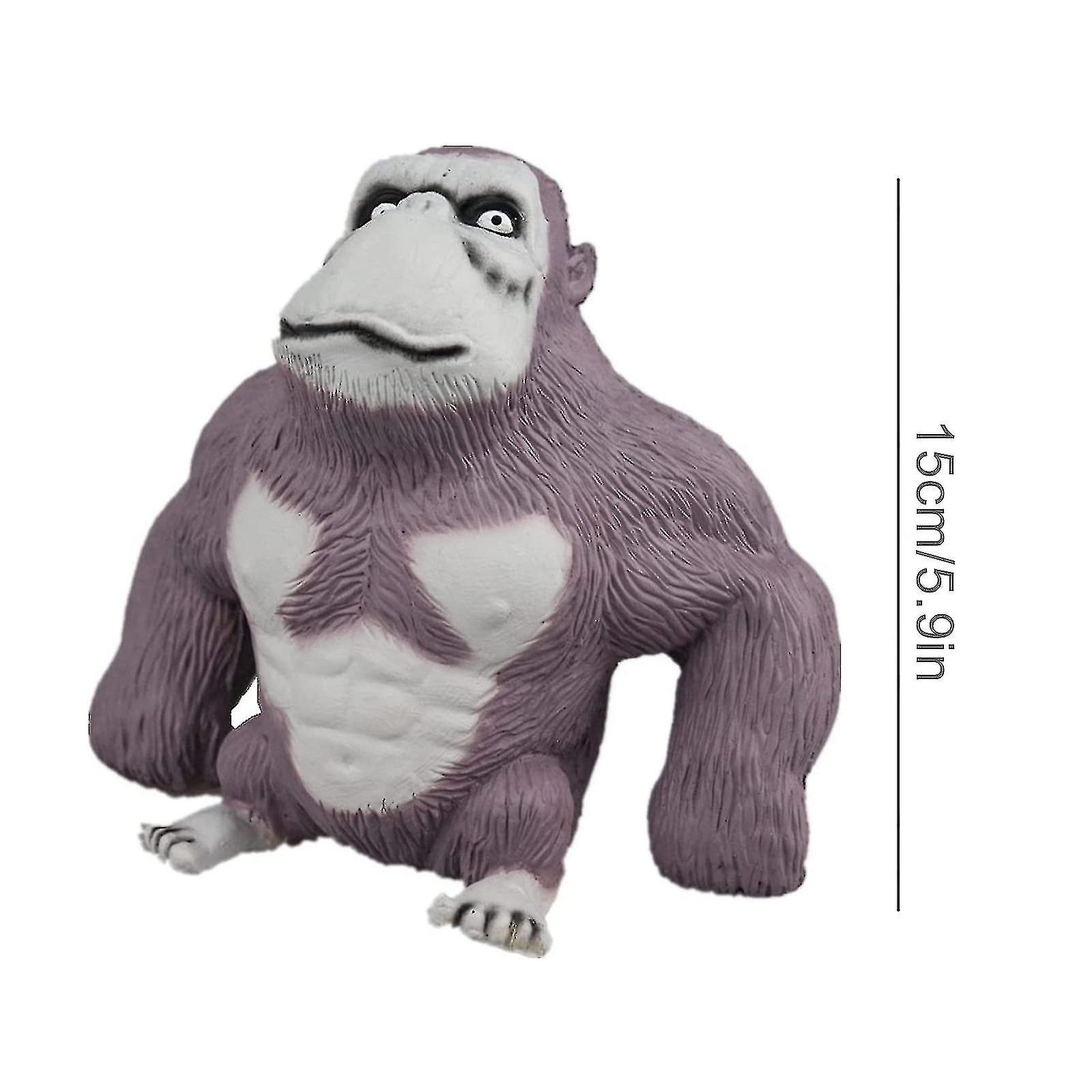 Squishy Monkey Anime Figurine Latex Monkey Gorilla Toy Jungle Animal Figurine， Adults Squishy Gorilla Stress Toy