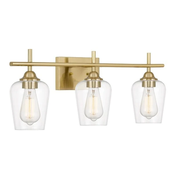 Bacchus 3-Light Plated Satin Brass Vanity Light 6.75