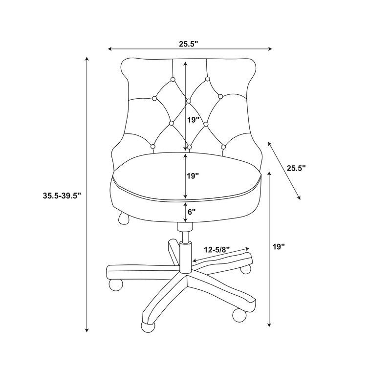 Pamela Tufted Swivel Office Chair