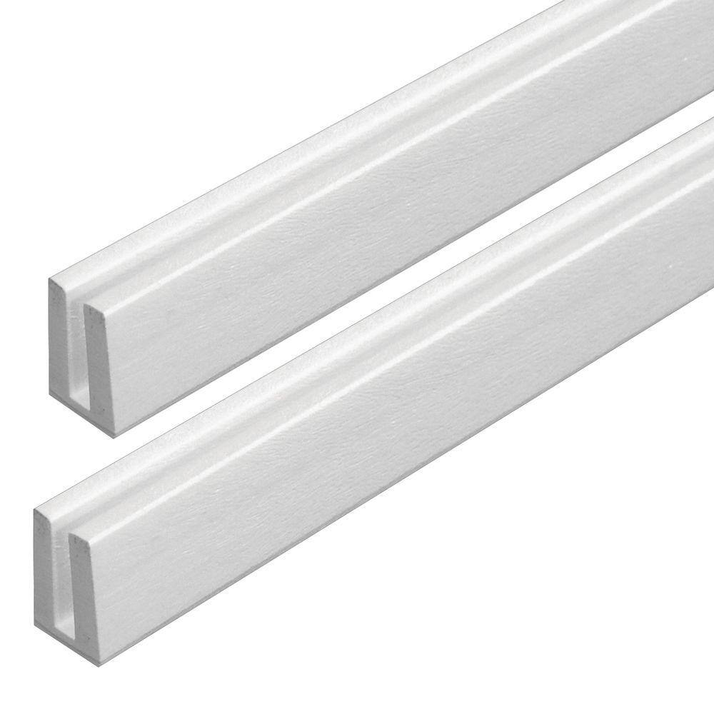 Veranda 0.75 in. x 1 in. x 8 ft. White Vinyl Lattice Cap Moulding 73004058