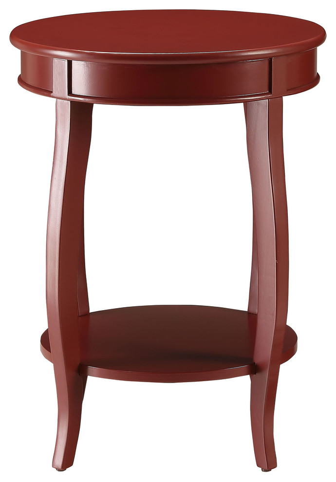 Urban Designs Portici Wooden Accent Side Table  Red   Contemporary   Side Tables And End Tables   by Urban Designs  Casa Cortes  Houzz