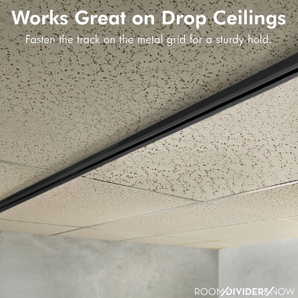 Ceiling Track Room Divider: Ceiling Curtain Track up to 36ft