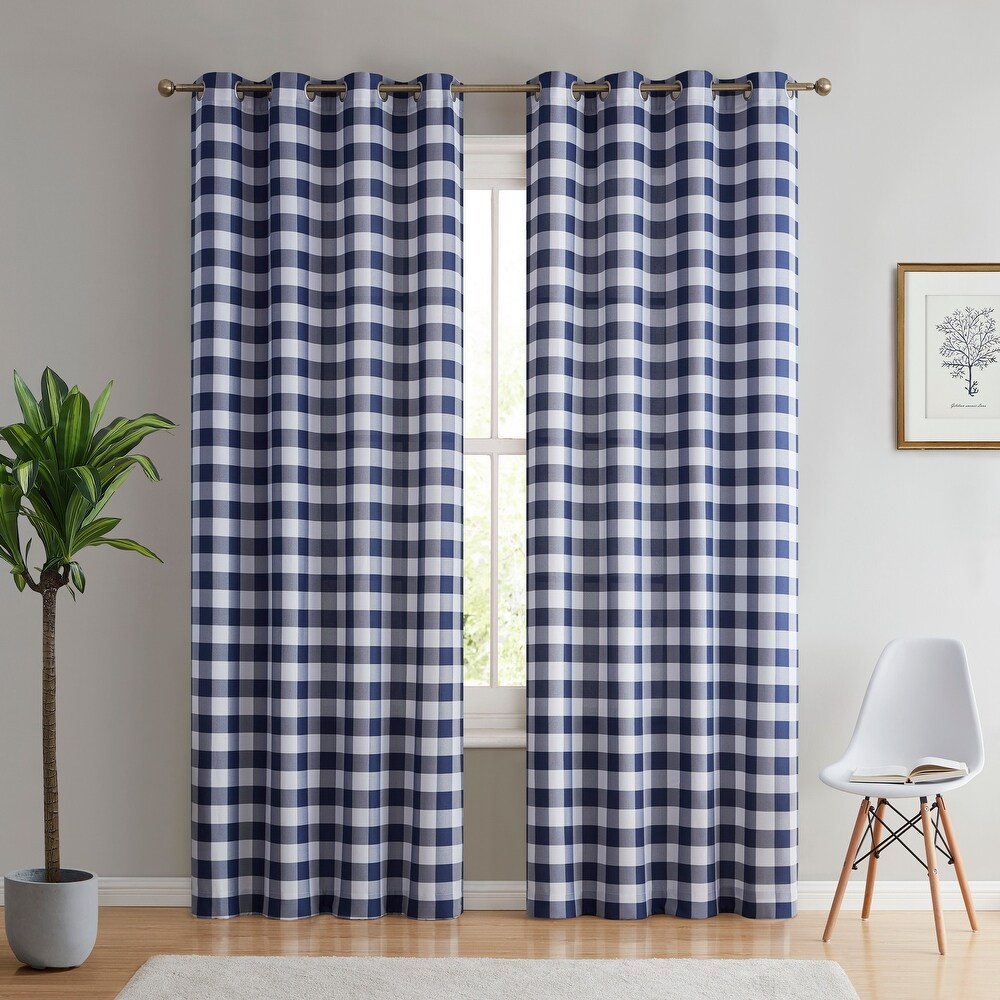 Home   Linens Bogota Buffalo Textured Light Filtering Grommet Lightweight Window Curtains Bedroom   Living Room  2 Panels